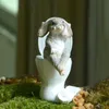 Everyday Collection Miniatuur Dier Beeldjes Muis Pig Bunny Kikker op Toilet Desktop Decoratie Grappige Geschenken 210811