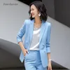 Women's Two Piece Pants Fashion Double Breasted Suits Women 2 Set Office Lady Business Work Formal Blazer Jacket Trousers Suit Female 2021