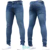 Männer Jeans Hosen Slim Fit Stretch Mittlere Taille Denim Bleistift Hosen Casual Reine Farbe Skinny Schwarz Pantalones Vaqueros 211108