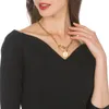 Collane a ciondolo collana di monete intagliata vintage per donne in acciaio inossidabile color oro medaglione girocollo lungo boho gioielli collier4484495