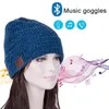 Berets Winter Music Cap Cap Wireless Bluetooth Headphons Hats Airphone مع Micheadphones Fashion Color Hat