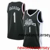 100% Gestikt Reggie Jackson #1 2020-21 Basketbal Jersey Goedkope Custom Heren Dames Jeugd XS-6XL Basketbal Jerseys