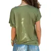여성 뮤지컬 노트 그래픽 티셔츠 음악 여성 패션 새로운 Tshirt 불규칙 스큐 크로스 붕대 코튼 티 탑 210310