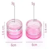 3g 5g Kunststoff Kosmetikbehälter Glas 3ml 5ml Mini Leere Topfflasche für Schmuck Creme Lidschatten Verpackung