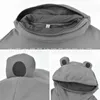 Harajuku Frauen Hoodie Frosch Pullover Winter Sense Mit Kapuze Lässige Sweatshirts Herbst Stickerei Lose Top Puppe Dekoration Hoodies 210818