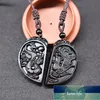 1 Set Obsidian Taichi Dragon and Phoenix Necklace Pendant YIN YANG Pendant Necklace Obsidian Lucky Pendants Factory price expert design Quality Latest Style