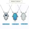 Kaletine Opal Hamsa Hand van Fatima Charm echt 925 Sterling Silver Pendant ketting sieraden Lange ketting Kltn022 2106162841916