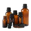 Glasflaskor för eteriska oljor Dropperflaskor med Orifice Cap aromaterapi parfymprover DIY Tillverkningsverktyg
