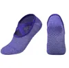 Cotton Cross Strap Non-Slip Yoga Strumpor Silikon Andningsbar Open-Toe Baklösa Blandning Slitstarkt Övning Sox Slipper Kvinnor Hem Bekväma Golv Strumpor