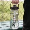 Butelka do butelki na pół galon ze słomką Znak fitness Jug BPA Bezpłatne na zewnątrz rowerowe rowerowe naczynie Botella de Agua 211122
