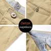 TFU hommes été affaires décontracté 100% coton sergé Shorts mode couleur unie Vintage lavé poches Cargo 210713