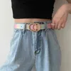 Colorido Arco Iris Jeans Cinturones Para Mujer Diseñador Cinturón Mujer Vestido Corsé Peal Cinturon Mujer Linda Cintura Correa Cintos G220301