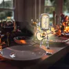 Lampe Robot avec Microphone et guitare, décoration de maison, ornements de jardin rétro, Steampunk, éclairage extérieur de cour, Statue en résine pour la maison