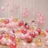 Feestdecoratie 10/20 stcs 10 inch transparante roségouden confetti ballonnen parel roze bruiloft verjaardag decor chroom metallic globo's