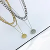 Brincos de colar de jóias de aço inoxidável Design de cadeia multicamada Bohemian INS Estilo de alta qualidade Prova de alergia a mulheres para mulheres
