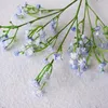 الزهور الزهور الزهور أكاليل ديي فاتحة الأزرق الاصطناعي فرع baby039s التنفس الغجر نبات السيليكون مزيف لحفل الزفاف 9307619