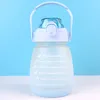 37oz/44oz Motivational Fitness Sports Water Bottle with Time Marker & Belt, Large Wide Mouth Leakproof Durable BPA Free Non-Toxic