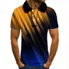Erkek Polos 2022 Yaz Gömlek Erkekler Kısa Kollu Nefes Anti-Boncuklu Dikiş Renk 3D Baskılı Para Hombre Tops
