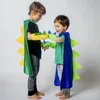 Party Supplies Inozaur Kostium Przylądek z Rękawiczkami Dino Cosplay Kids Halloween