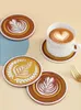 PVC koffiesteun Anti-skid theemelk Mok Cup Pad Drinks Mat Heat-Proof Tabletop Bescherming 10 cm (3.9inch) KDJK2106