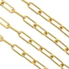 1 pc 7mm aço inoxidável de aço inoxidável Cabo de Rolo de ouro Gravatas Gravatas Bracelete Punk Chaveiros Colares para mulheres Comprimento 21cm-100cm