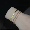 2021 Eenvoudige Mode Bruiloft Armbanden Ins Top Verkoop Sieraden 18K Gold Fill Hoge Kwaliteit Populaire Vrouwen Snake Bangle Armband gift267Y