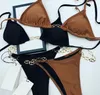 Sexiga Underkläder Kvinnor Baddräkt Bikini Set Multicolors Sommartid Beach Badkläder Två Piece Beachwear For Lady Gift