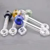 Tube à huile en verre coloré Pyrex thich, nouveau design, 12cm, mini brûleur à mazout en verre, tuyau à ongles pour fumer