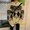 Asapgot Autumn Korean Chic Vintage Christmas Sweater Loose Wild Full Batwing Sleeve Cardigan Women Knitted Sweaters Casual 210610