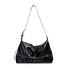 女性のためのヴィンテージ大容量のソリッドカラーPUレザーショルダーバッグ2021女性の高級デザイナーショッピングトートハンドバッグ財布