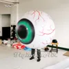 Outdoor Advertising Performance Funny Inflatable Eyeball Costume 1.5m Lighting Printing Ball Clothing Green Blow Up Eyeball Suit For Parade Show