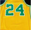 Custom costura Rick Barry #24 Amarelo 1968-69 Jersey XS-6XL Mens Retornos de Basquete Jerseys Homens Mulheres Juventude