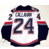 24S 희귀 Tom Pyatt Mark Lee Ryan Callahan Ryan McDonagh Hartford Wolfpack Hockey Jersey 자수 스티치 또는 사용자 정의 모든 이름 레트로 저지