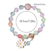 Link, łańcuch Kwiat Koraliki Bransoletka Przyjaźń Szklane Bransoletki Dla Kobiet Dziewczyny Moda Daisy Biżuteria Akcesoria 2021 z pudełkiem