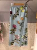 Rokken Zomer Koreaanse Chique Mode Slanke Elastische Hoge Taille Floral Print Zijde Jurk Dames Midi Faldas Mujer Chiffon Temperament 210610