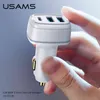 USAMS 80W سيارة شاحن سريع USB نوع C PD 3.0 QC3.0 شحن سريع SCP AFC آيفون 12 11 برو ماكس x xs هواوي P40 Xiaomi Samsung