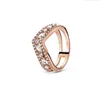 Anel de diamante feminino de prata esterlina 925 anel de designer de luxo joias da moda ouro rosa anéis de noivado de casamento para mulheres