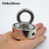 Freeshipping Forte Neodímio Ímã Ímã Duplo Lateral Busca Gancho Magnético D48 - D74 * 28mm Super Power Salvage Pesca Magnetic Stell Copo Suporte