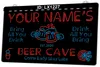 LX1227 seus nomes caneca de bar em casa venha cedo ficar atrasado Cerveja Cave sinal de luz dupla cor 3d gravura