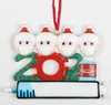 Kvalitet Ny 2021 Juldekoration Karantän Ornaments Familj av 1-9 Heads DIY Tree Pendant Tillbehör med repharts i lager