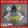 Комплект для тела для Honda RVF400R VFR400 R NC30 V4 VFR400R 89-93 79NO.52 RVF VFR 400 RVF400 R 400RR 89 90 91 92 93 VFR400RR VFR 400R 1989 1990 1991 1992 1993 Paining Repsol White