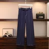 Dwuczęściowe spodnie damskie Plus w rozmiarze 2022 Autuszowy długotrwały kolorowe kolorowe sankie koszulę Bluzkę szeroką nogawkę Dwuczęściowe garnitur