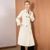 Осенью и зимняя двусторонняя кашемировая пальто женского европейского и американского большого шерстяного пальто среды и длинные высококачественные W 210930