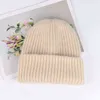 VISROVER 8 coloris lapin fourrure Stripe femme chapeau d'hiver couleur unie automne bonnets assorti chaud doux bonnet skullies cadeau 211119