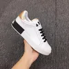 the new Man Shoes Fashion Women Shoes Men's Leather Lace Up Platform Oversized Sole Sneakers White Black Casual Shoes hfsa0002