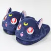 Anime Sailor Moon Pantoufles En Peluche Luna Cat Kitty Chaussures En Peluche Douces Chaud Hiver Pantoufles D'intérieur 210225