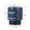 Ecig Accessories Colorful Snake Skin Drip Tips 510 810 Metal Resin Hybrid 15mm Fast Delivery Large in Stock Vape