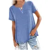 女性のTシャツ夏2022到着女性トップスGA Vネック半袖ポケット緩いソリッドカラー女性ティーズ韓国のoutwearr