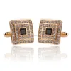diamond cufflinks Square gold Formal Shirts Business suits cuff links button for men fashion jewelry will and sandy