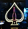 Benutzerdefiniertes Logo Glorifier Display VIP-Service Ace of Spade Champagnerflaschenpräsenter für Nachtclub, Lounge, Hochzeit, Party, Bar, KTV